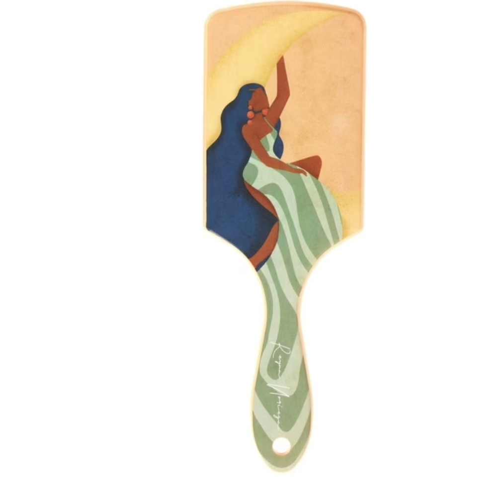 NTW Goody Tru X Reyna Noriega Detangling Printed Paddle Brush Orange